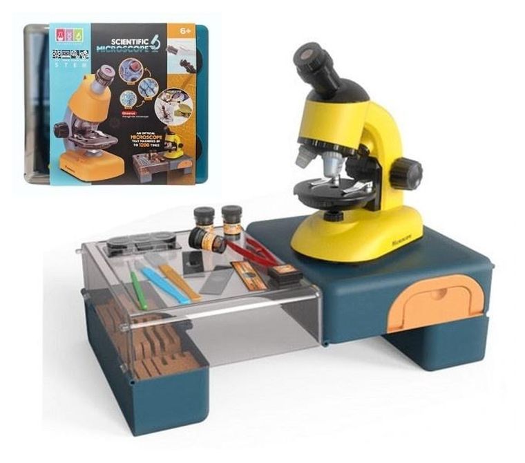 Swede, mikroskop 2w1, 100x-1200x, zestaw edukacyjny