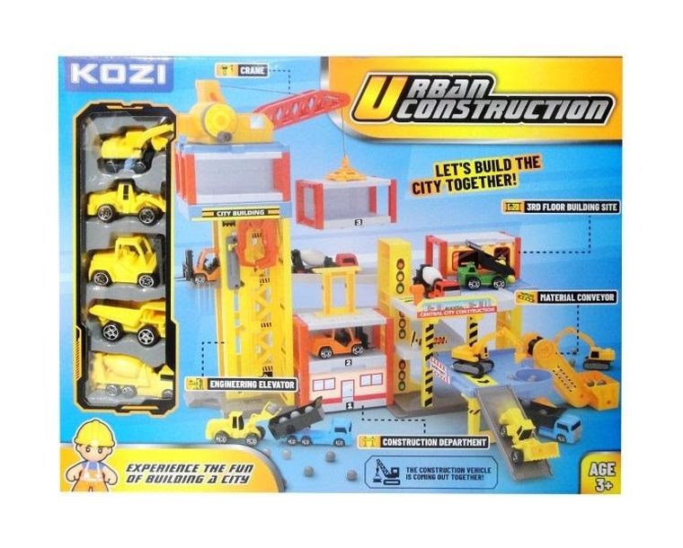 Swede, parking budowlany z pojazdami