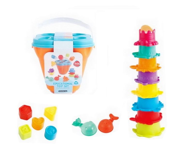 Swede, piramidka i sorter w wiaderku