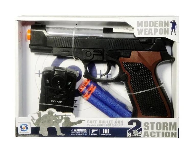 Swede, pistolet na miękkie pociski, zestaw policyjny