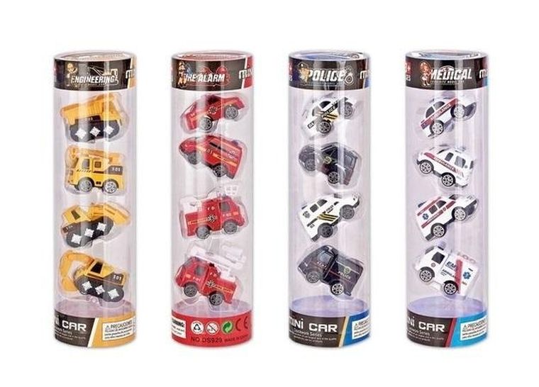 Swede, pojazdy w tubie, 4 szt.