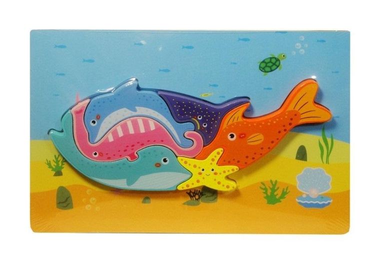 Swede, puzzle drewniane zwierzęta morskie