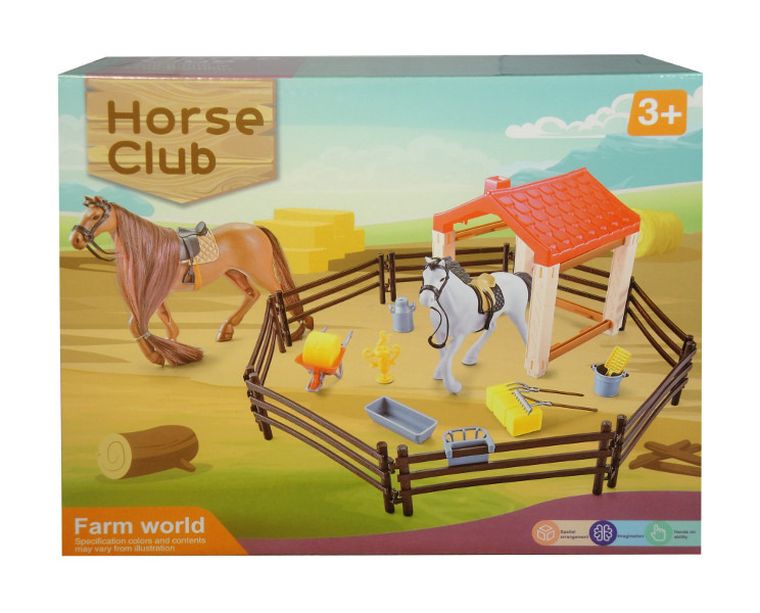 Swede, stajnia z koniem, zestaw z figurką