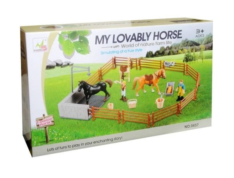 Swede, stajnia, zestaw z figurkami