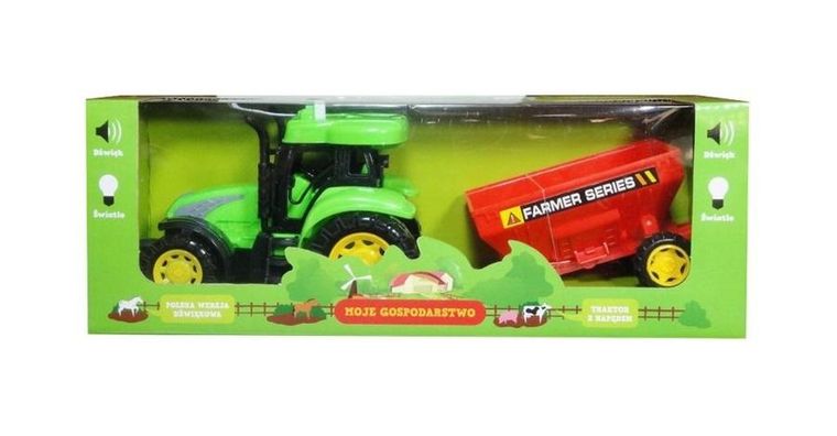 Swede, traktor z maszyną, pojazd z dźwiękiem