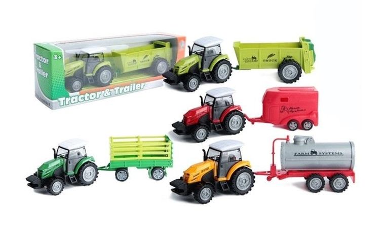 Swede, traktor z przyczepą, pojazd ze światłem i dźwiękiem