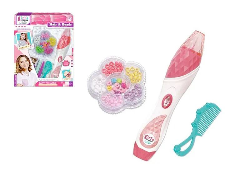 Swede, zestaw piękności, koraliki do włosów z maszynką do nawlekania