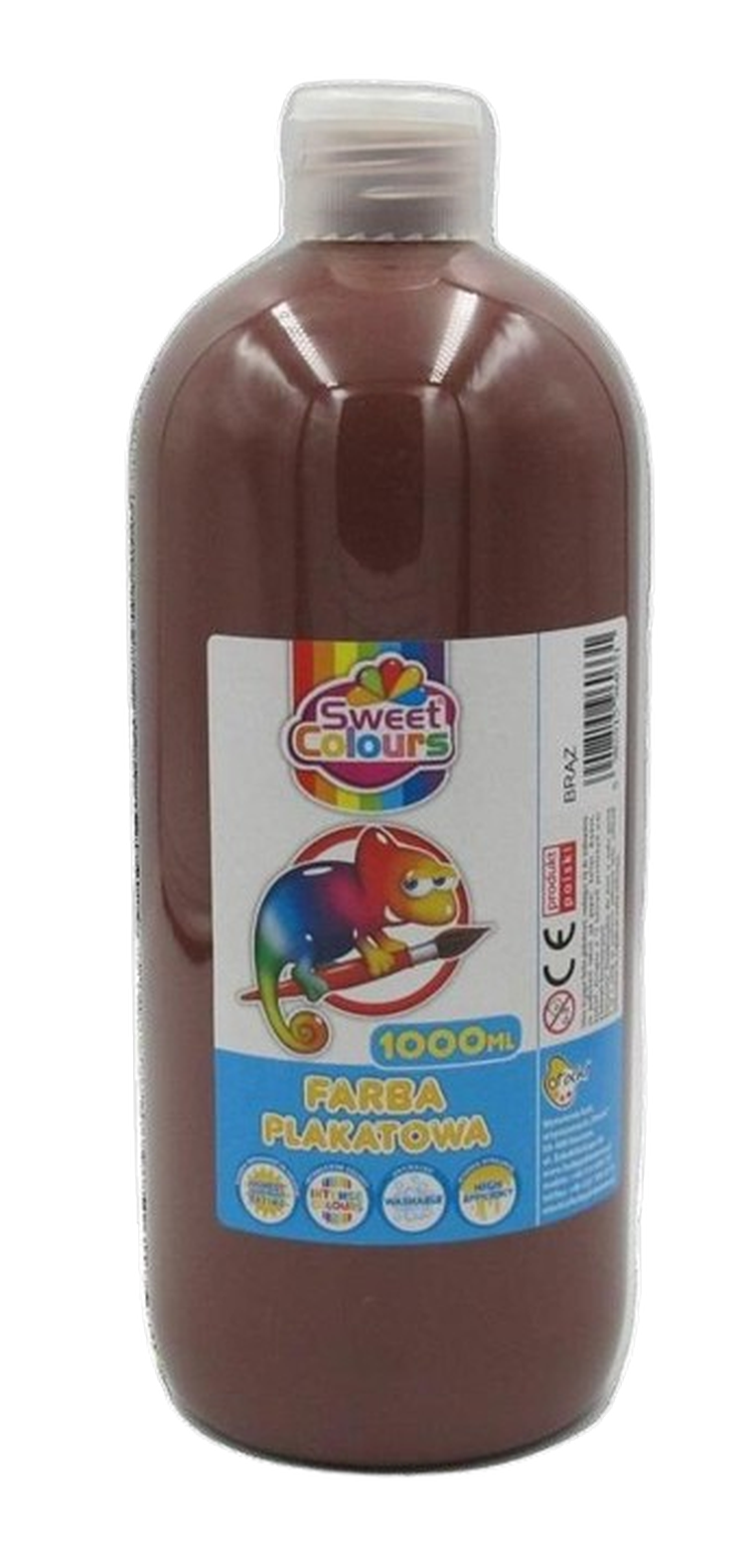 Sweet Colours, farba plakatowa, brązowa, 1000 ml