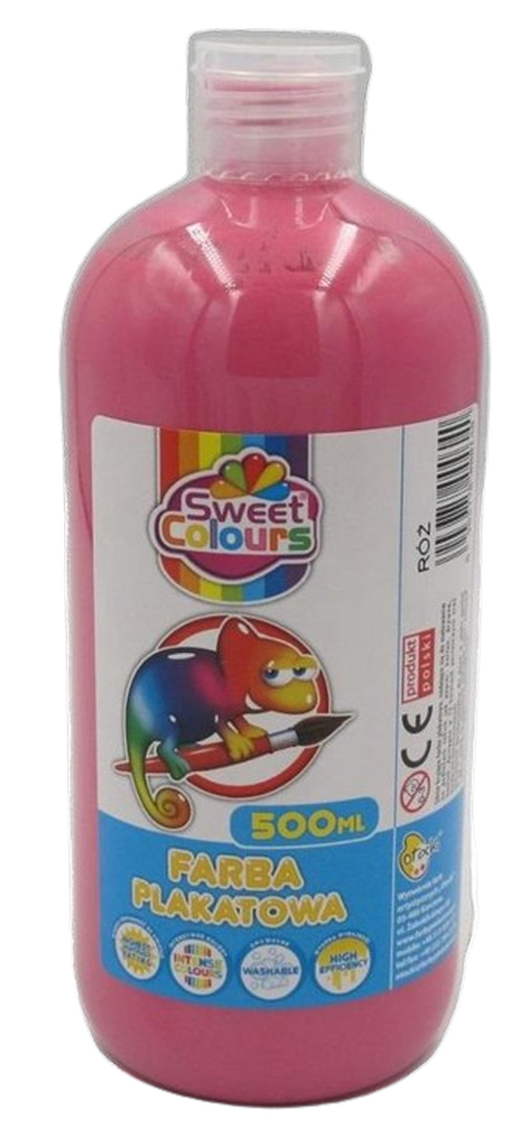 Sweet Colours, farba plakatowa, różowa, 500 ml