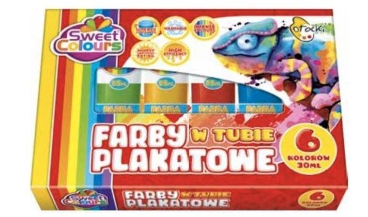 Sweet Colours, farby plakatowe w tubie, 6 kolorów, 30 ml