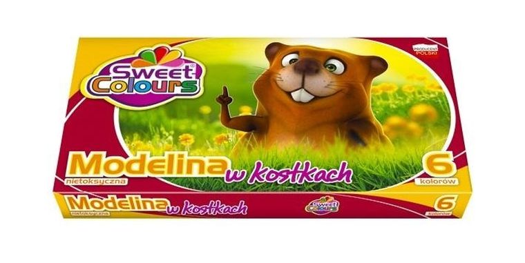 Sweet Colours, modelina w kostkach, 6 kolorów