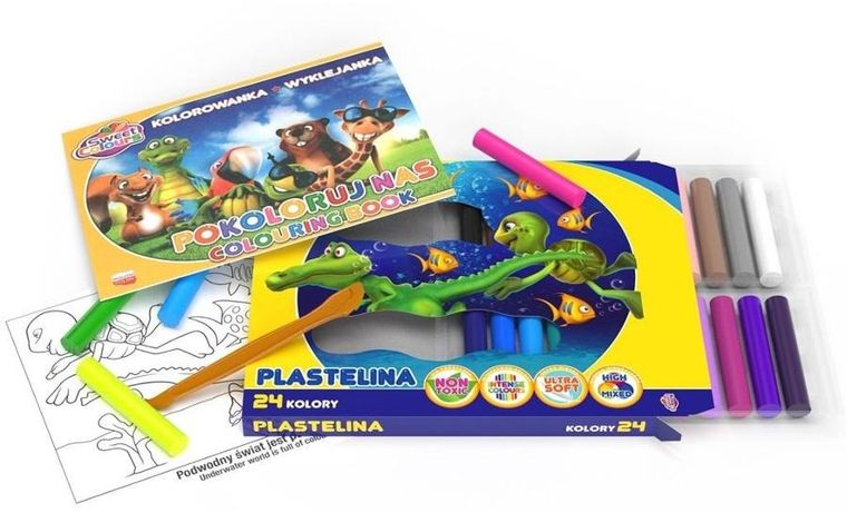 Sweet Colours, plastelina, 24 kolory + wyklejanka, A5