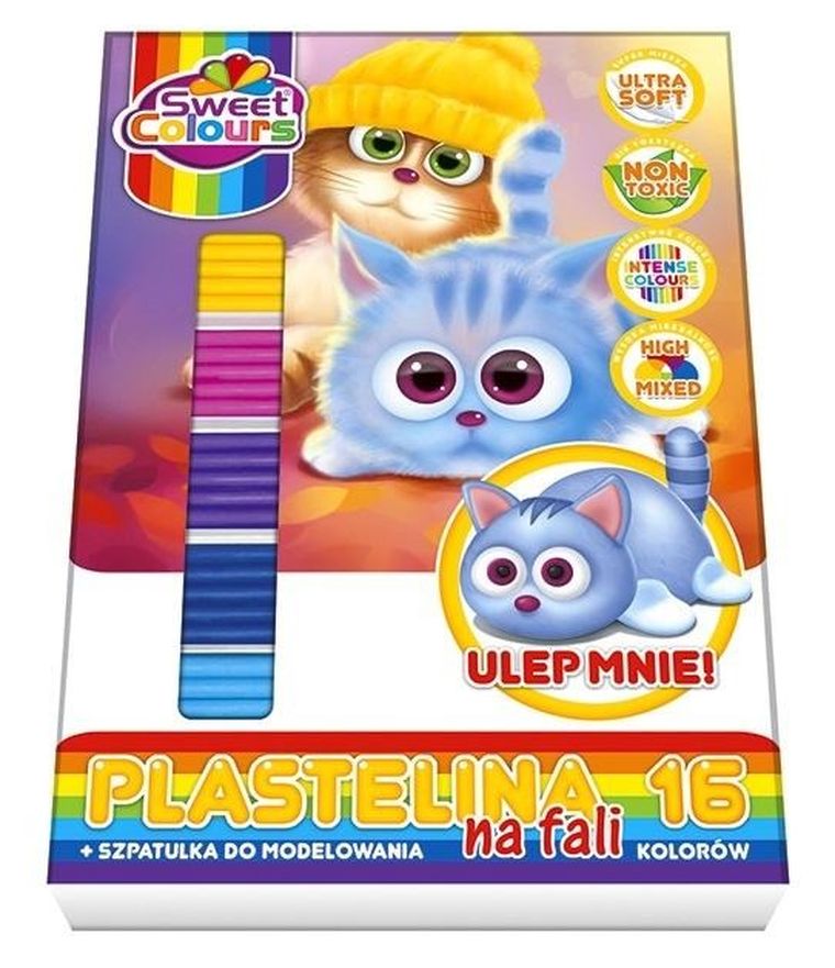 Sweet Colours, plastelina na fali, 16 kolorów