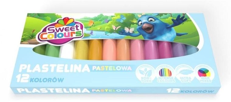 Sweet Colours, plastelina, pastelowa, 12 kolorów
