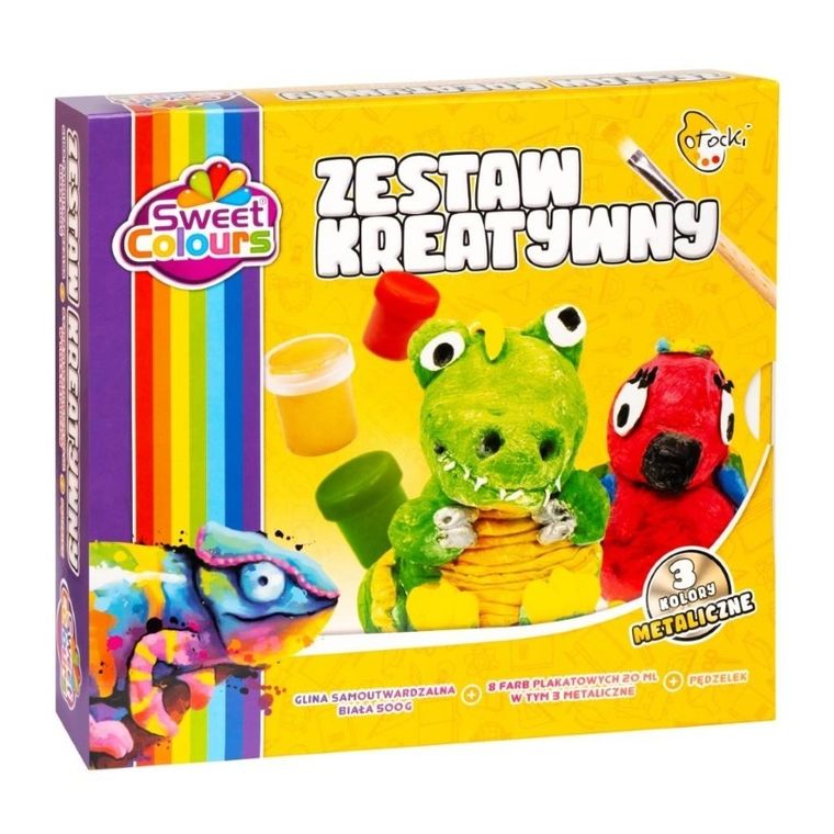 Sweet Colours, zestaw kreatywny z farbami i gliną
