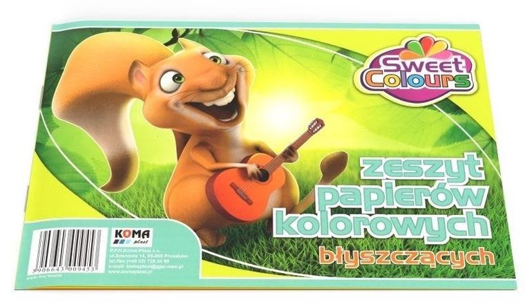 Sweet Colours, zestaw papierów kolorowych, błyszczący, A5