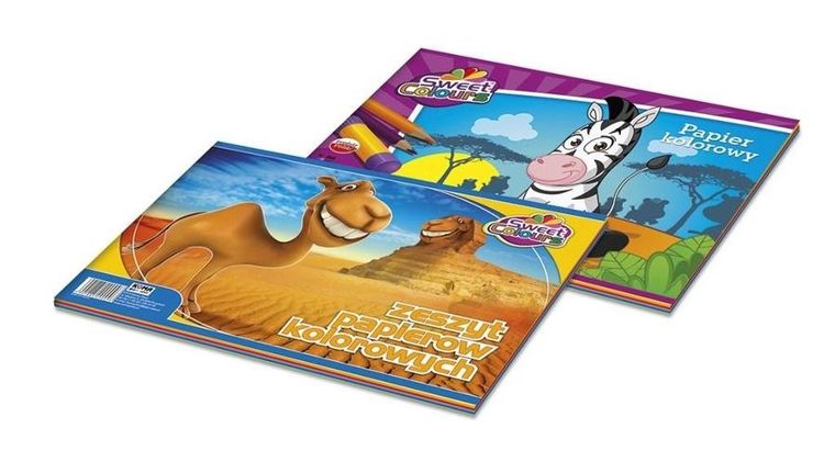 Sweet Colours, zeszyt papierów kolorowych, A4