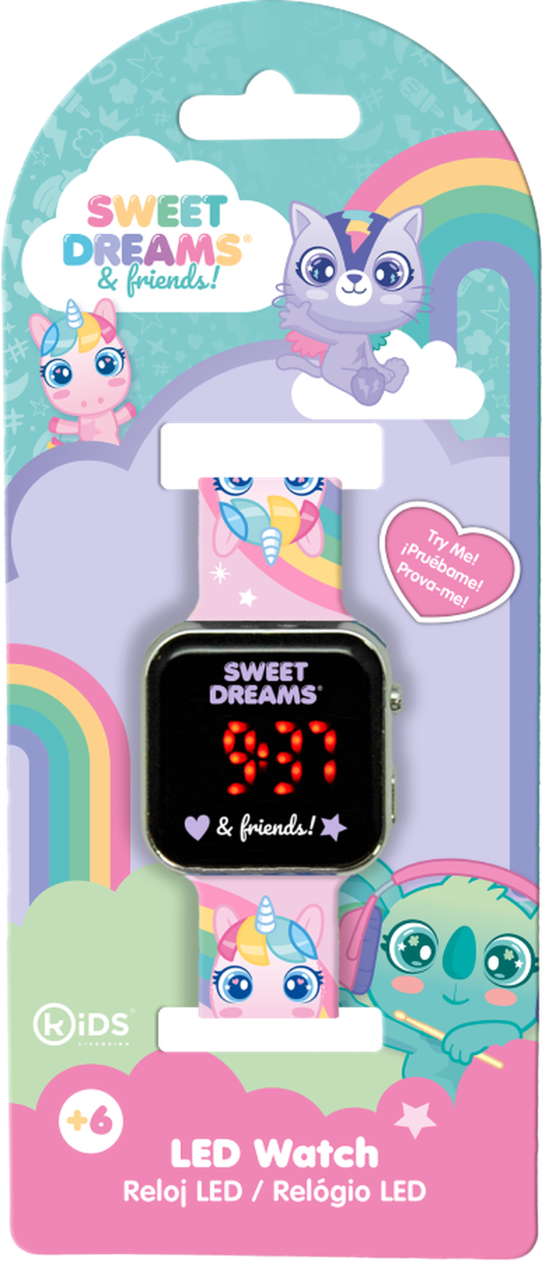 Sweet dreams, zegarek LED z kalendarzem