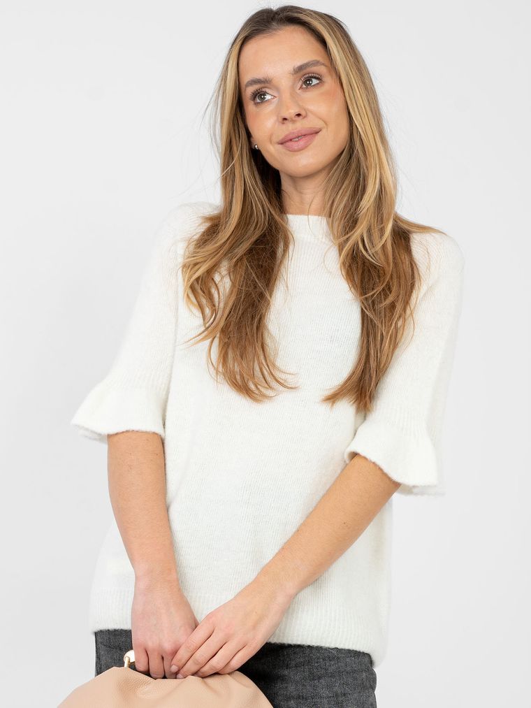 Sweter damski, ecru, Italy Moda