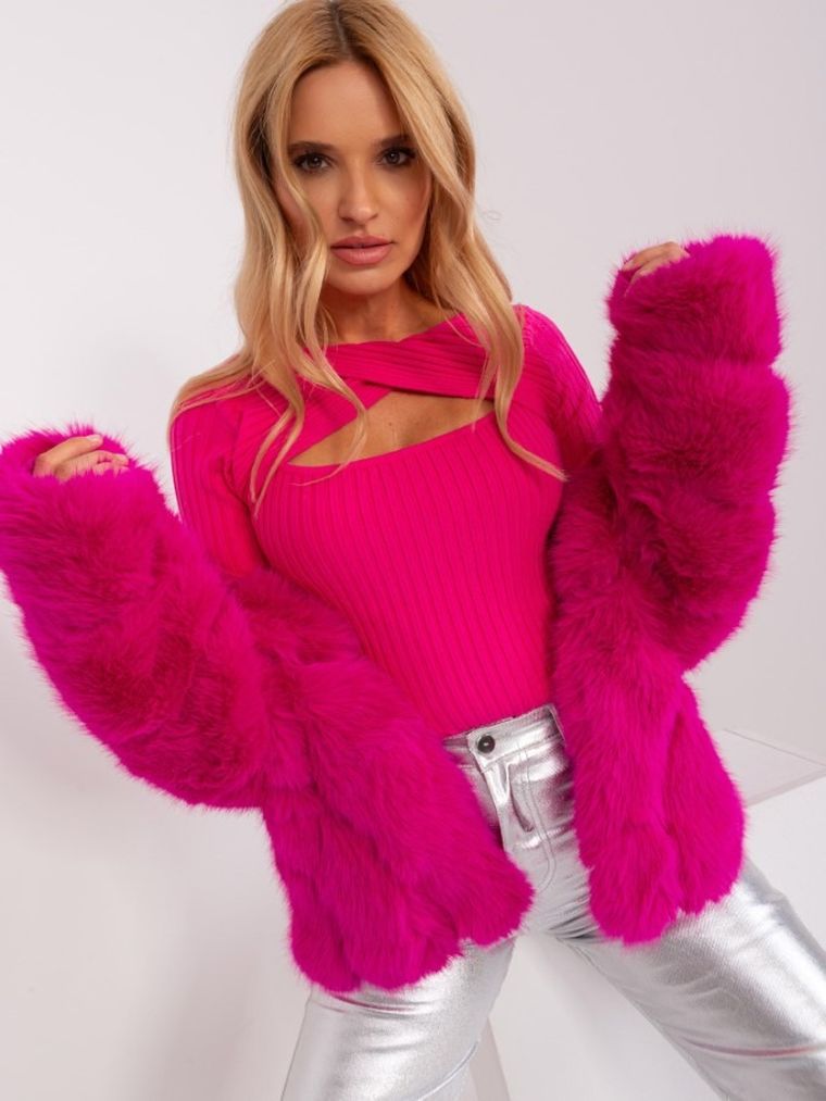 Sweter damski, różowy, P-M