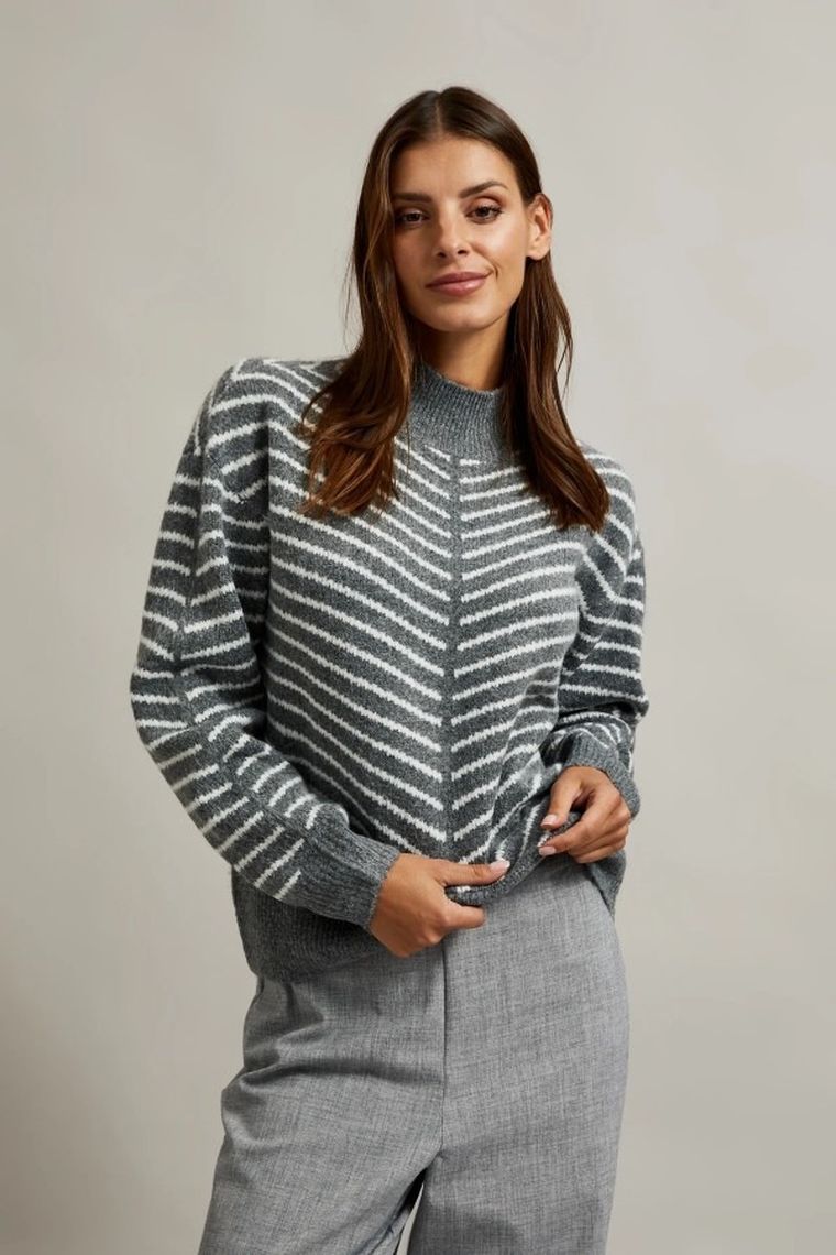 Sweter damski, szary, Moodo