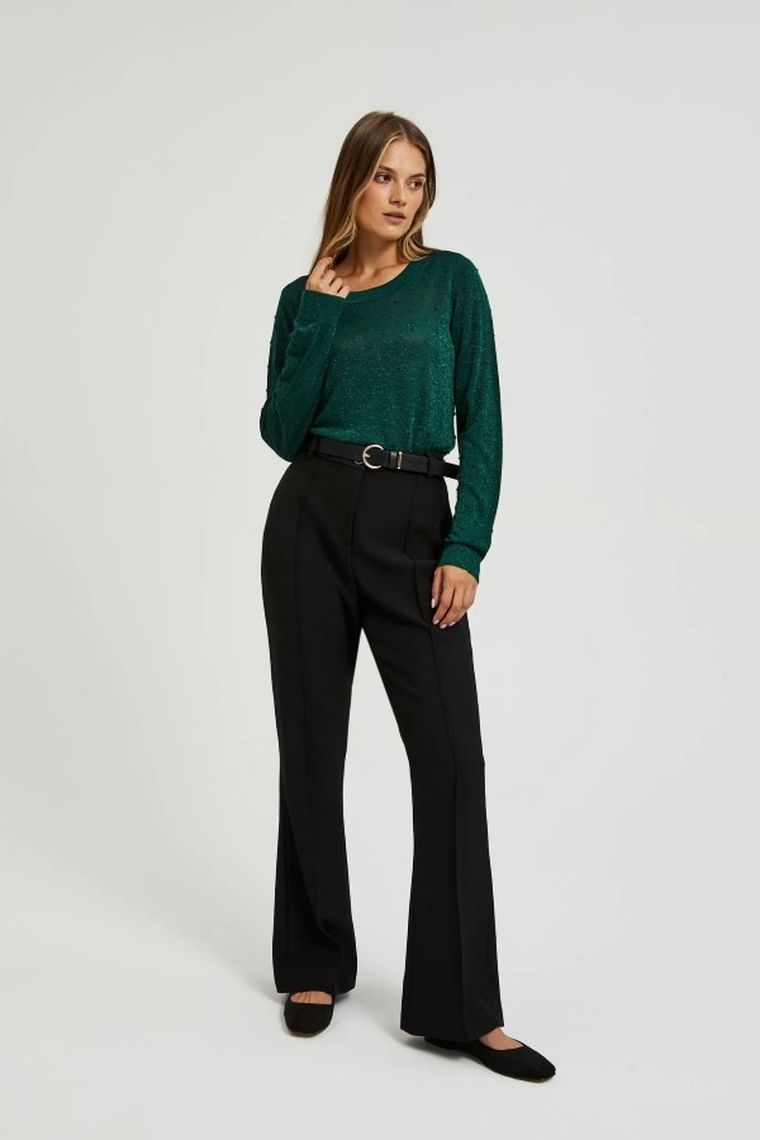 Sweter damski, zielony, Moodo