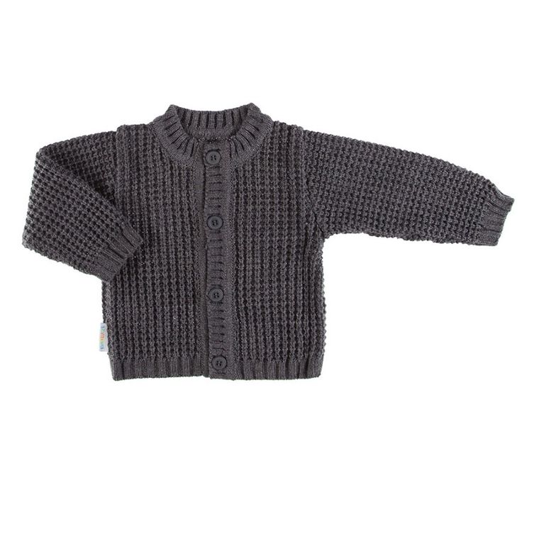 Sweter dziecięcy, rozpinany, szary, Eevi