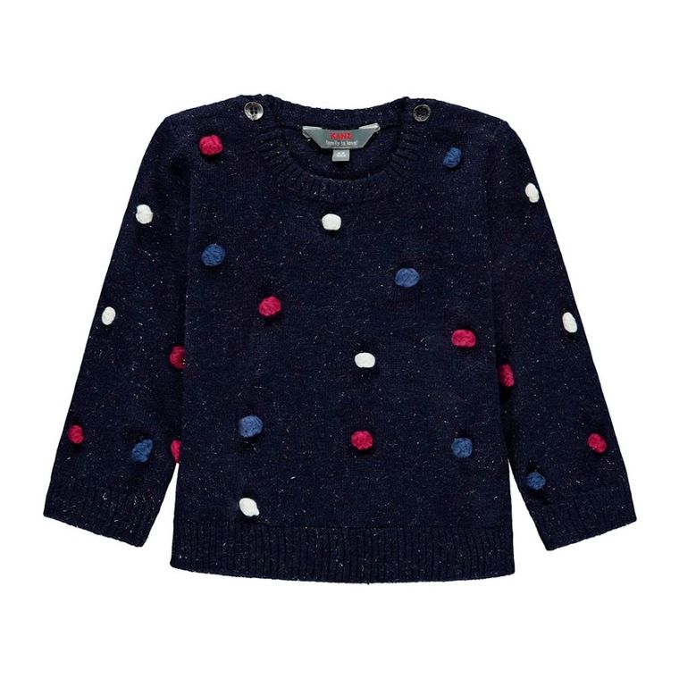 Sweter dziewczęcy, granatowy, Kanz