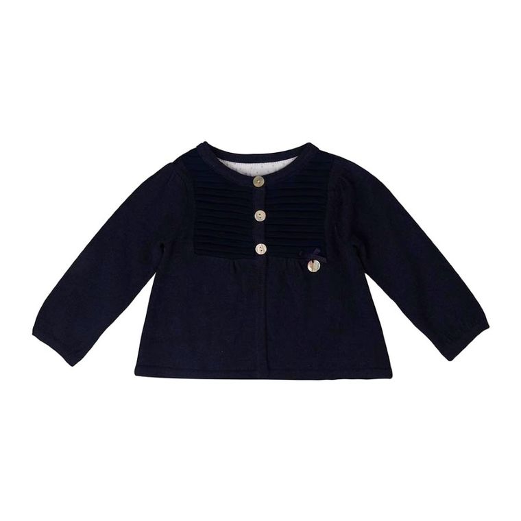 Sweter dziewczęcy, rozpinany, granatowy, Kanz