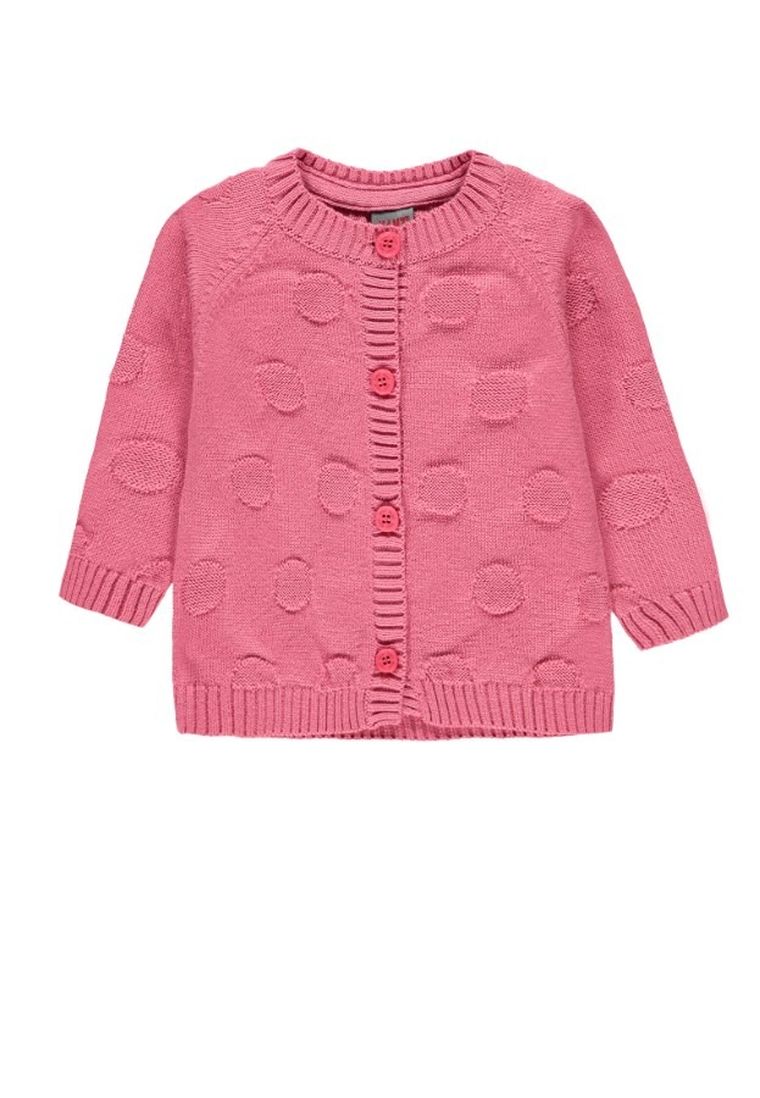 Sweter dziewczęcy, rozpinany, różowy, Kanz