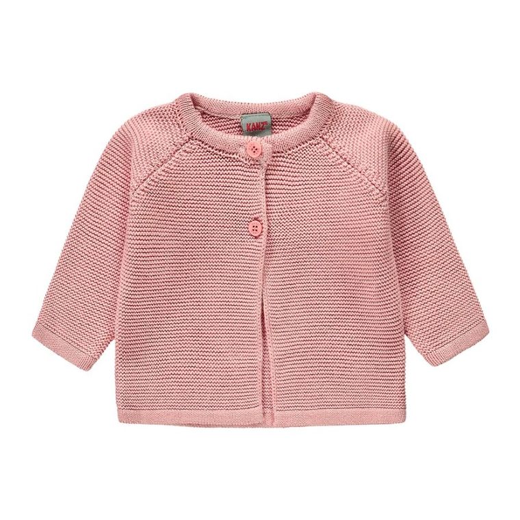 Sweter dziewczęcy, rozpinany, różowy, Kanz