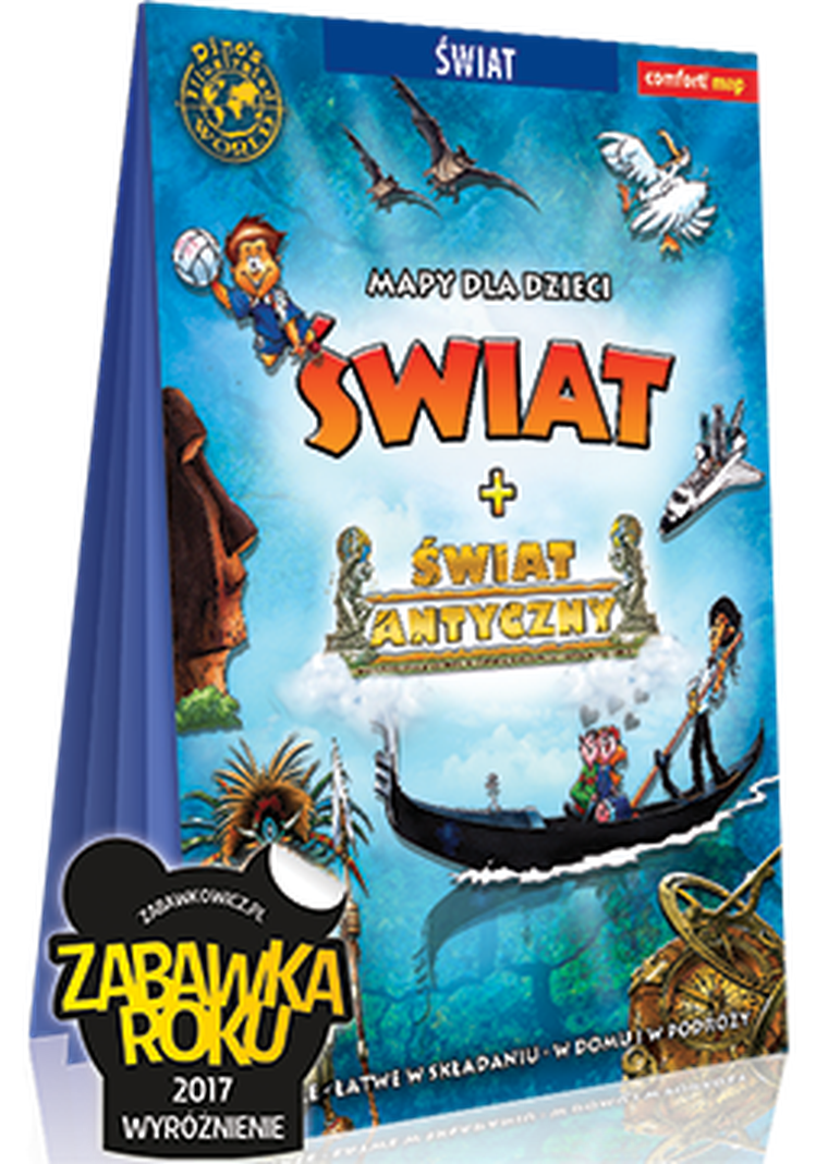 Świat + Świat antyczny. Mapy dla dzieci. Laminowana mapa XXL
