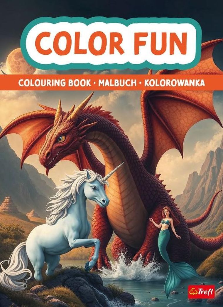 Świat fantasy. Kolorowanka. Malbuch. Colouring book