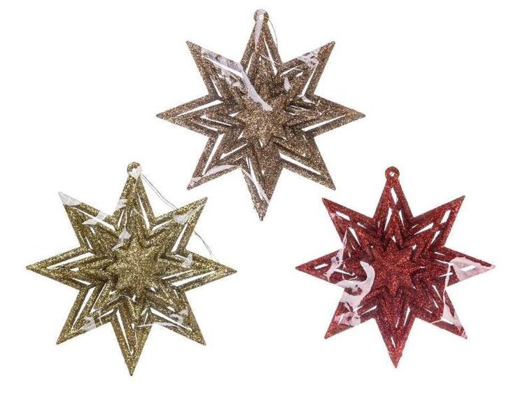 Świąteczna dekoracja, zawieszka, gwiazda