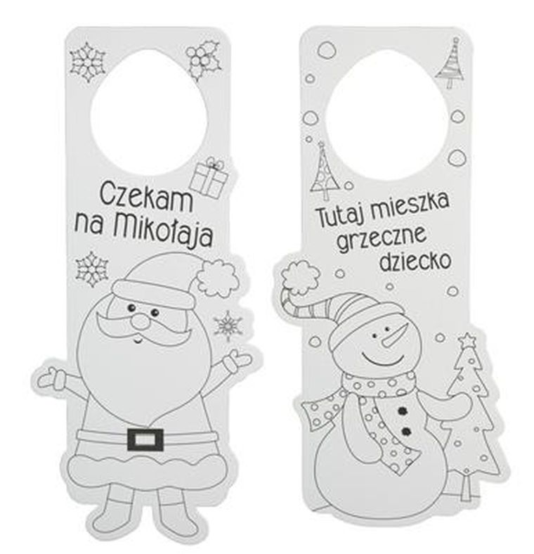 Świąteczna zawieszka na klamkę, 2 szt.