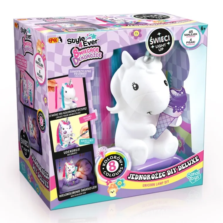 Świecące Dekorożce, Jednorożec DIY Deluxe, figurka do dekorowania