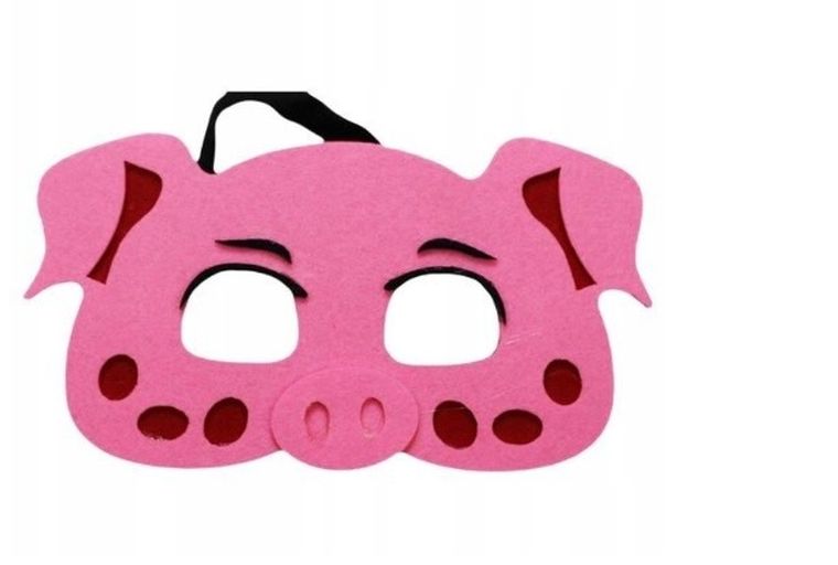 Świnka, maska filcowa