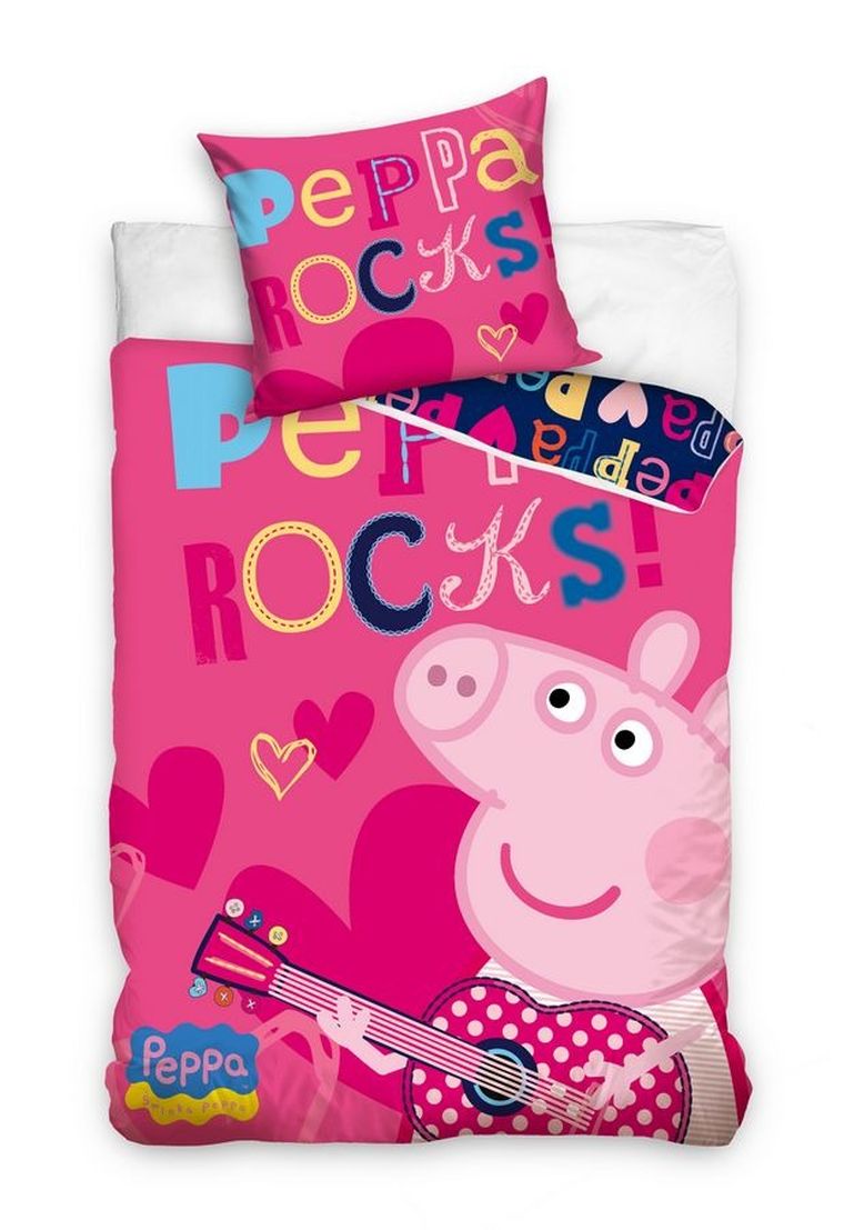 Świnka Peppa, 2-częściowy komplet pościeli, 160-200 cm