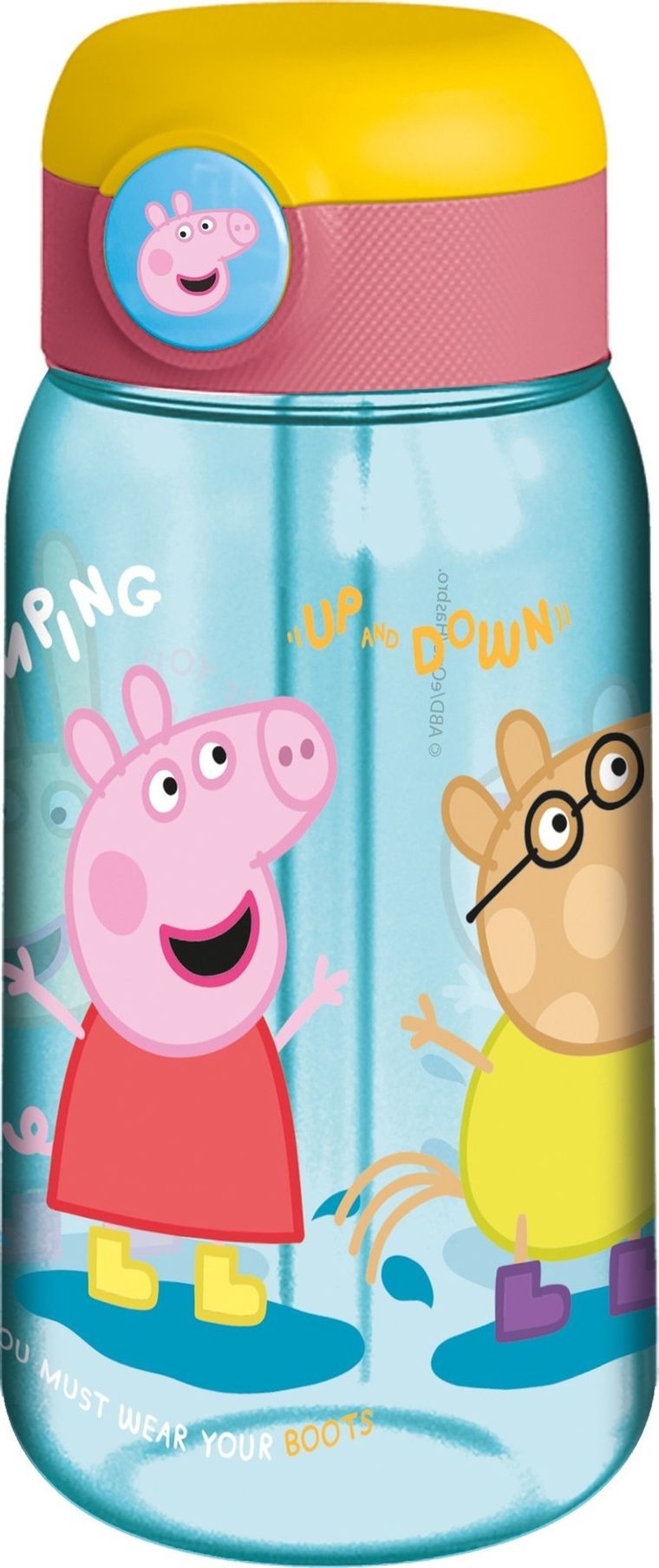 Świnka Peppa, bidon ze słomką, 510 ml