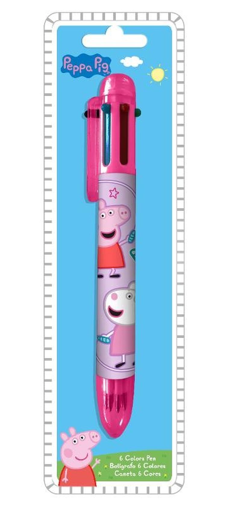 Świnka Peppa, długopis, 6w1