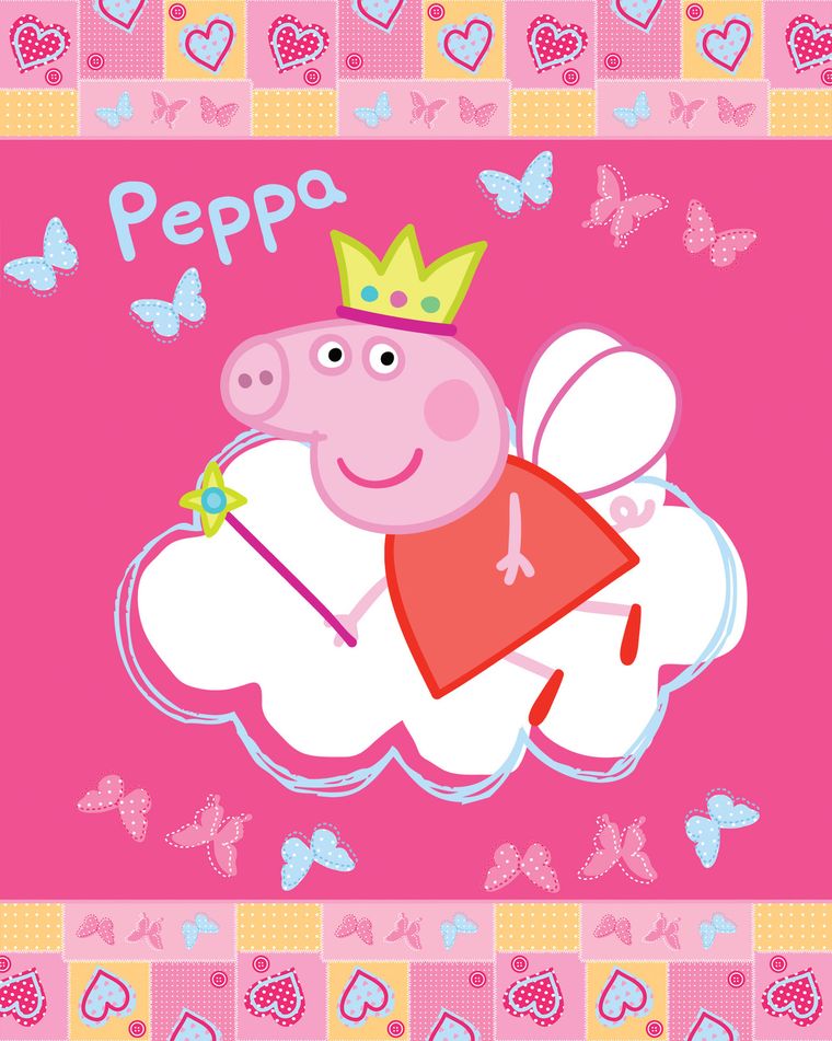 Świnka Peppa, koc polarowy, 110-140 cm
