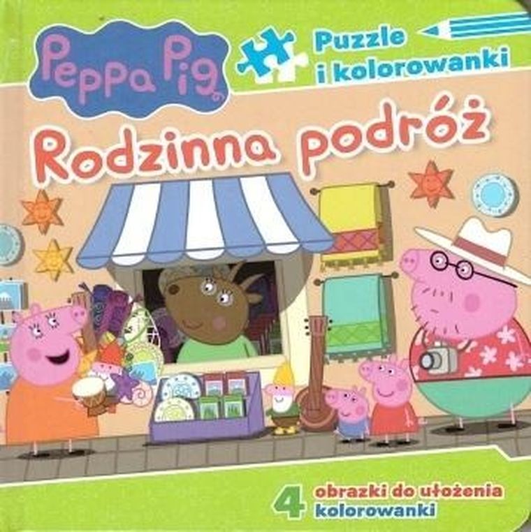 Świnka Peppa. Książeczka z puzzlami. Rodzinna podróż