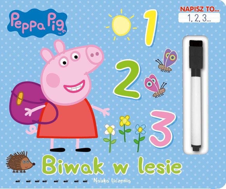 Świnka Peppa. Napisz to… 1,2,3... Biwak w lesie