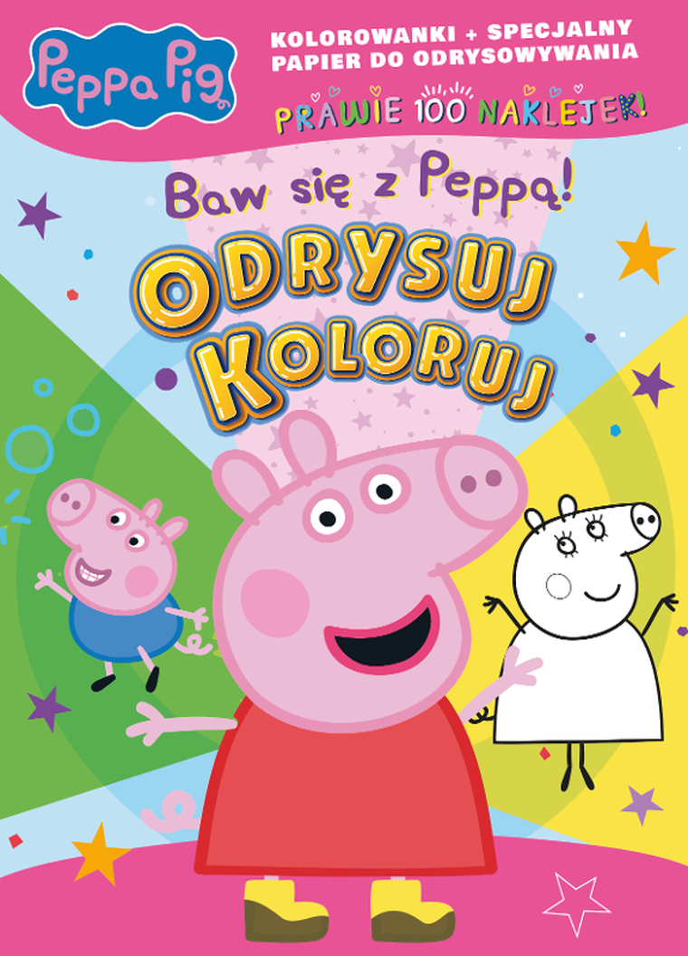 Świnka Peppa. Odrysuj koloruj. Baw się z Peppą!