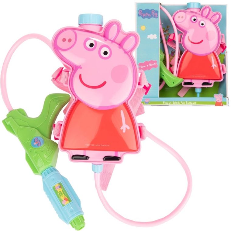 Świnka Peppa, plecak z pistoletem na wodę