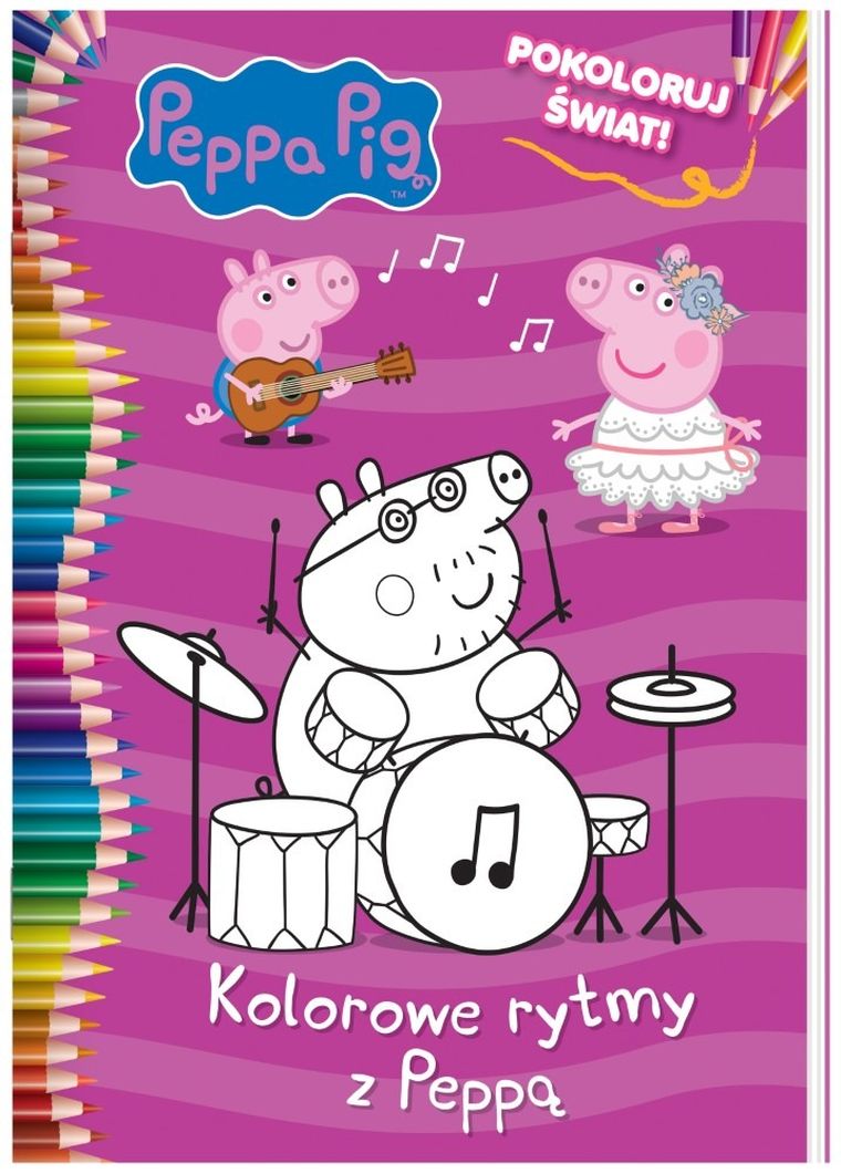 Świnka Peppa. Pokoloruj świat! Kolorowe rytmy z Peppą