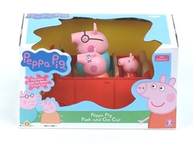 Świnka Peppa, samochód rodzinny, zestaw figurek