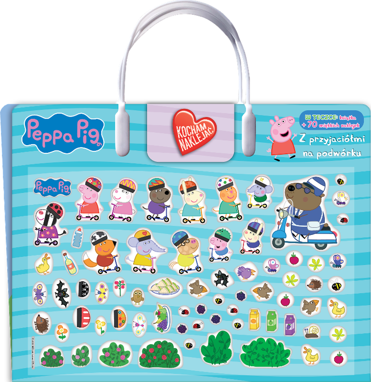 Świnka Peppa. Z przyjaciółmi na podwórku. Kocham naklejać