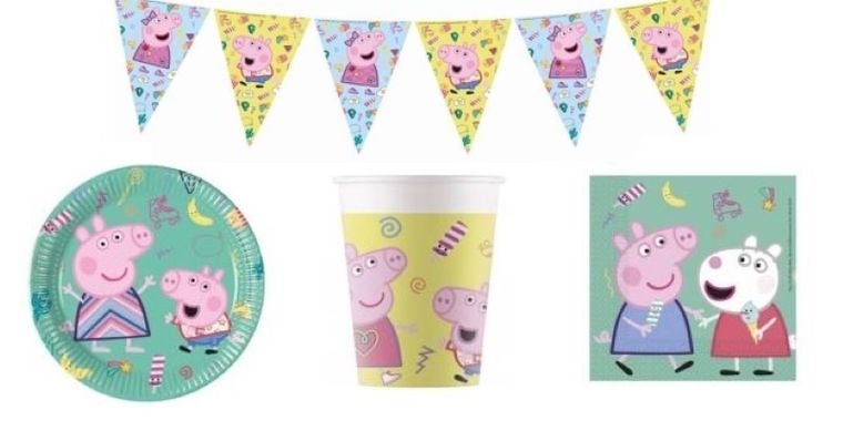 Świnka Peppa, zestaw urodzinowy, 37 elementów