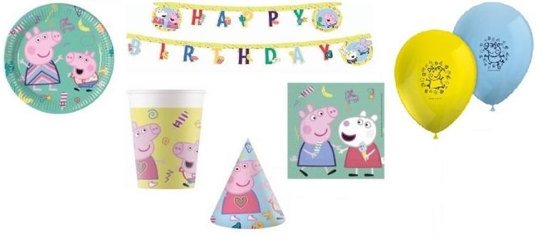 Świnka Peppa, zestaw urodzinowy, 51 elementów